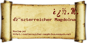 Öszterreicher Magdolna névjegykártya